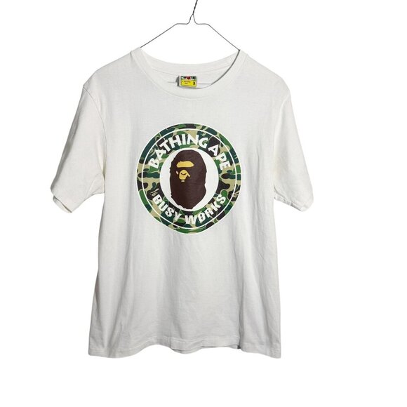 BAPE 1st Camo Busy Works mens tee size Medium white short sleeves - Picture 1 of 6